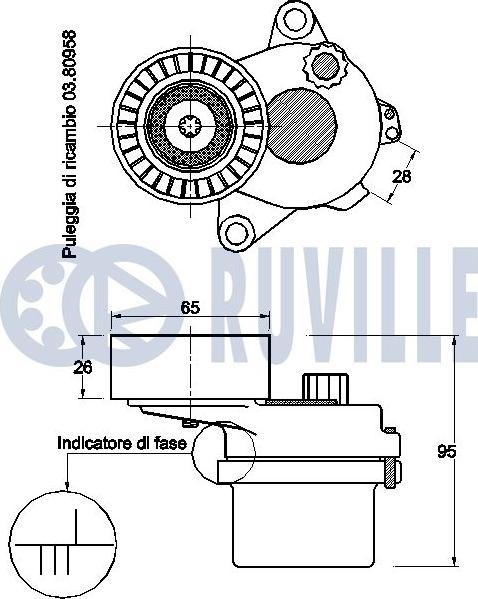 Ruville 542491 - Tendicinghia, Cinghia Poly-V www.autoricambit.com