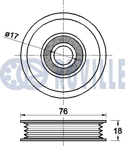 Ruville 542455 - Galoppino/Guidacinghia, Cinghia Poly-V www.autoricambit.com