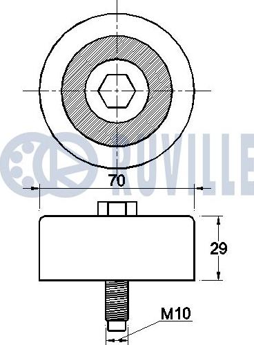 Ruville 542450 - Galoppino/Guidacinghia, Cinghia Poly-V www.autoricambit.com