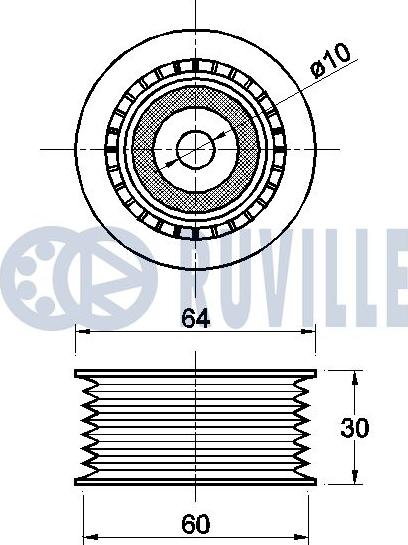 Ruville 542464 - Galoppino/Guidacinghia, Cinghia Poly-V www.autoricambit.com