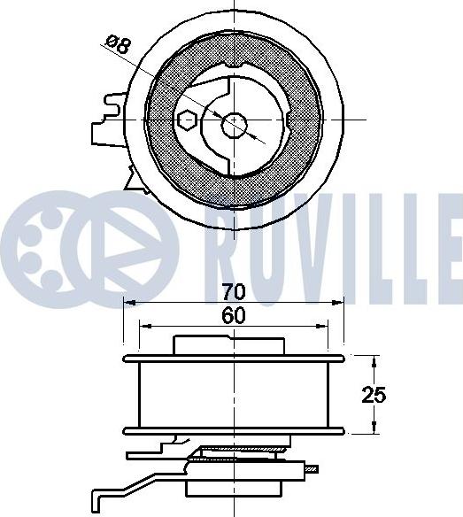 Ruville 542461 - Rullo tenditore, Cinghia dentata www.autoricambit.com