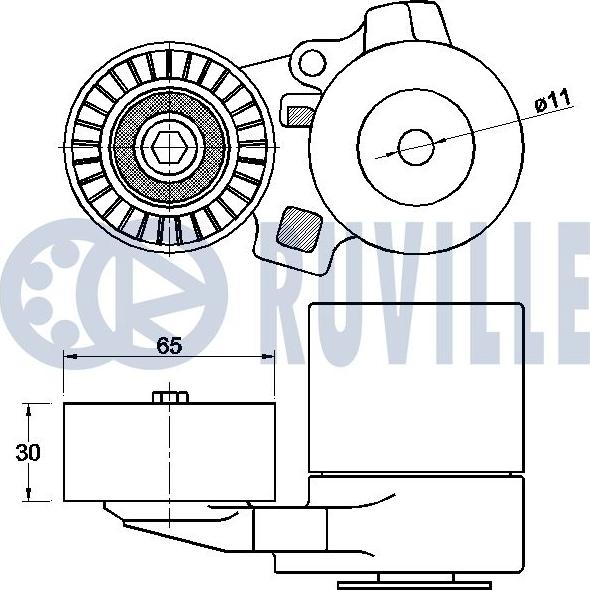 Ruville 542463 - Tendicinghia, Cinghia Poly-V www.autoricambit.com