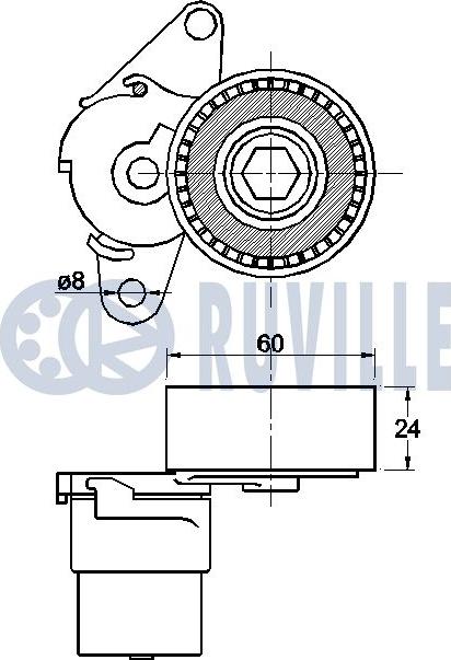 Ruville 542462 - Tendicinghia, Cinghia Poly-V www.autoricambit.com