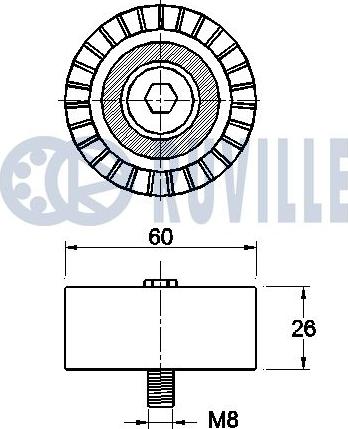 Ruville 542402 - Galoppino/Guidacinghia, Cinghia Poly-V www.autoricambit.com