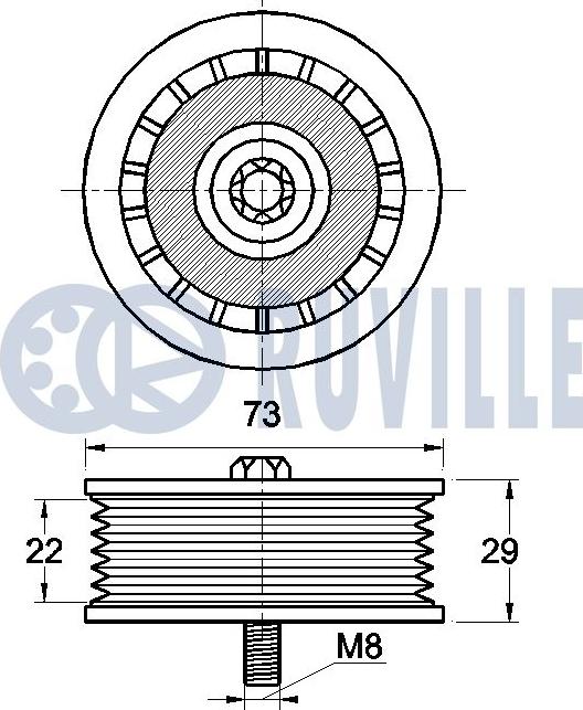 Ruville 542480 - Galoppino/Guidacinghia, Cinghia Poly-V www.autoricambit.com