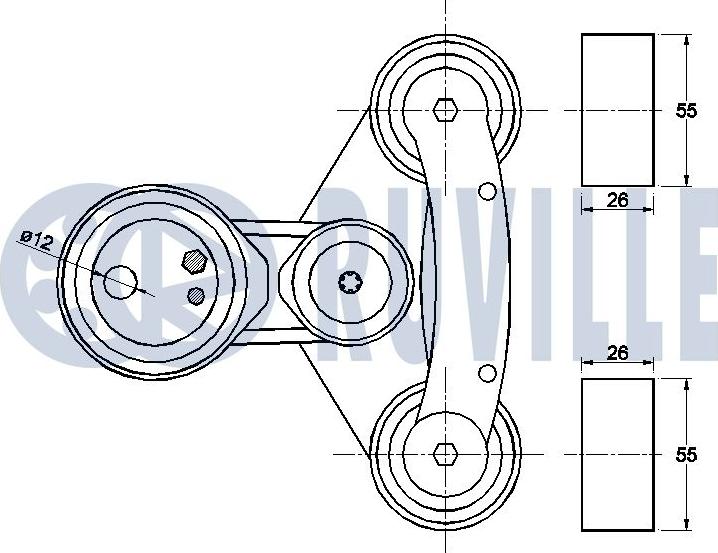 Ruville 542438 - Tendicinghia, Cinghia Poly-V www.autoricambit.com