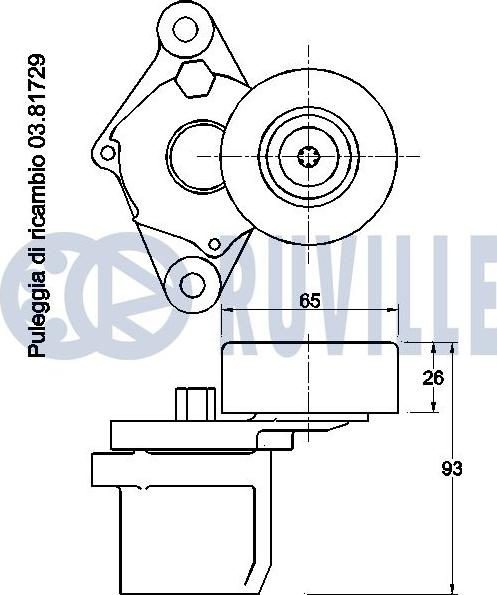 Ruville 542429 - Tendicinghia, Cinghia Poly-V www.autoricambit.com