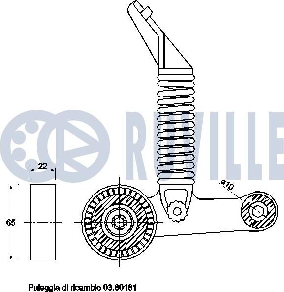 Ruville 542478 - Tendicinghia, Cinghia Poly-V www.autoricambit.com