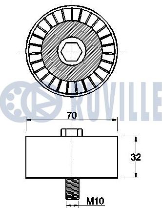 Ruville 542473 - Galoppino/Guidacinghia, Cinghia Poly-V www.autoricambit.com