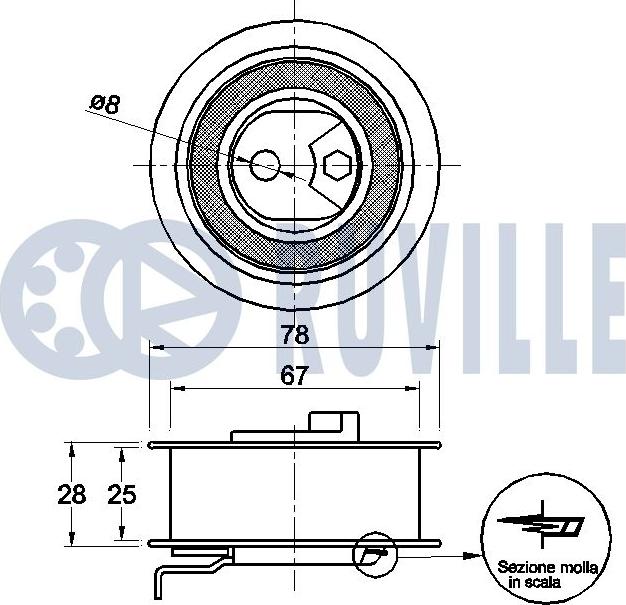 Ruville 542590 - Rullo tenditore, Cinghia dentata www.autoricambit.com