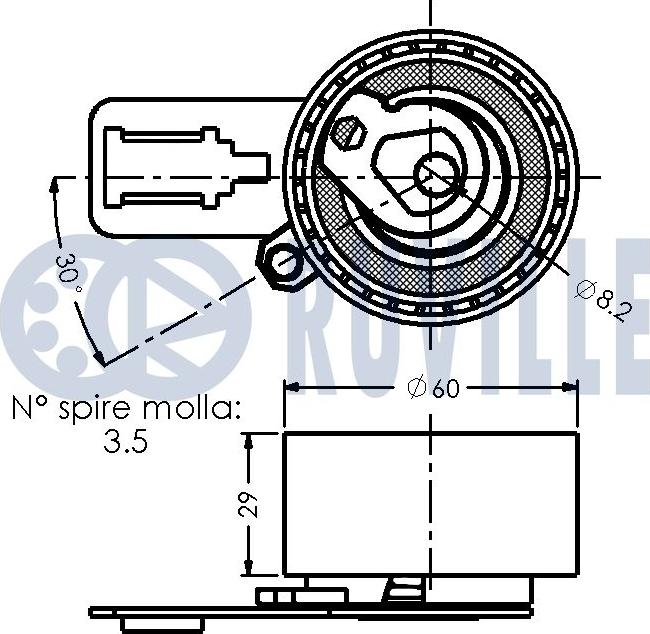 Ruville 542580 - Rullo tenditore, Cinghia dentata www.autoricambit.com