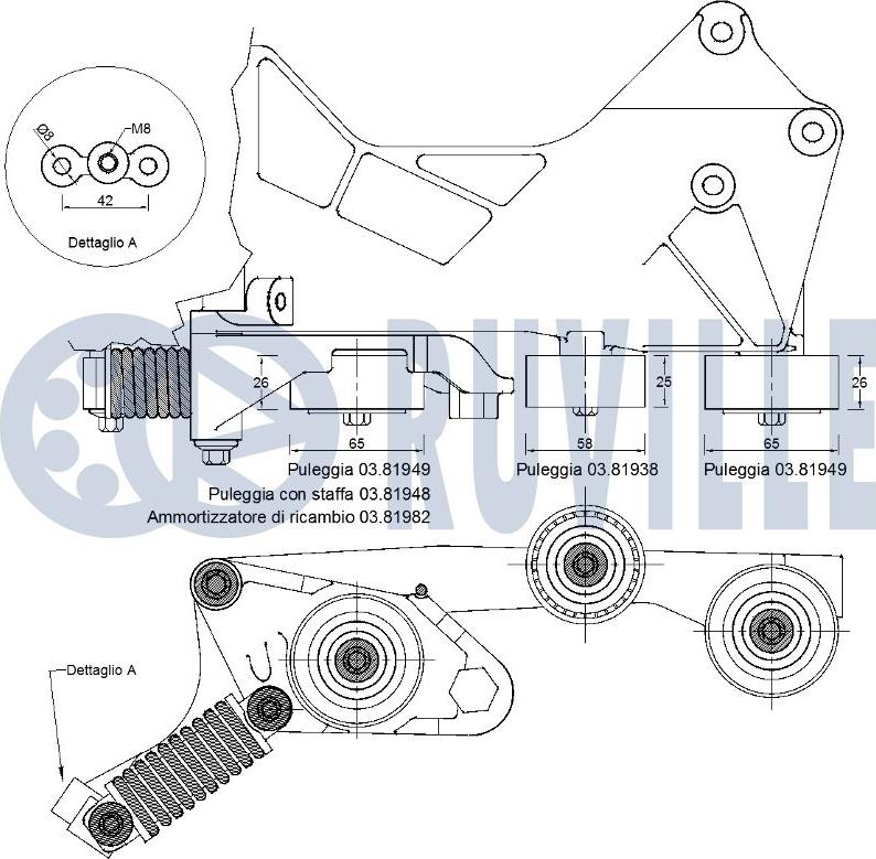 Ruville 542649 - Tendicinghia, Cinghia Poly-V www.autoricambit.com