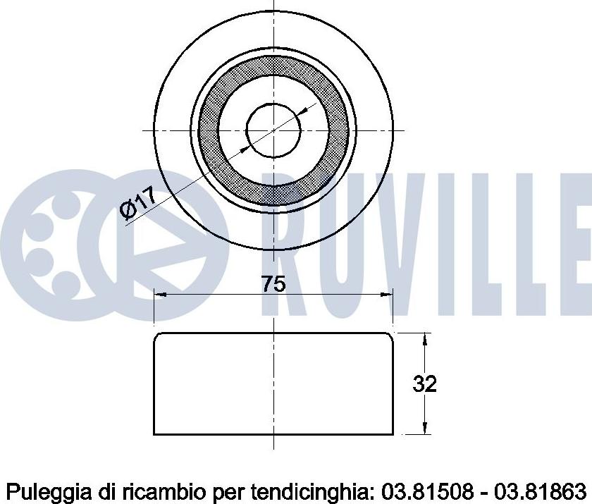 Ruville 542608 - Galoppino/Guidacinghia, Cinghia Poly-V www.autoricambit.com