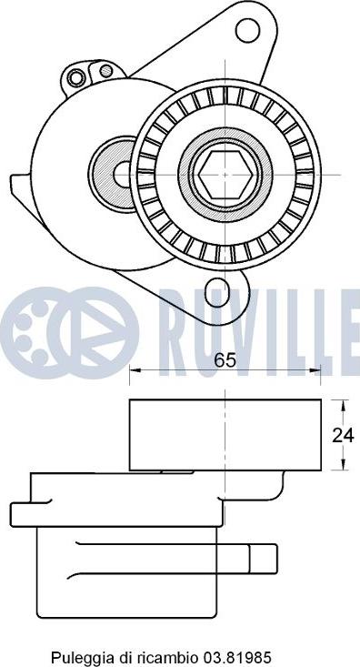 Ruville 542686 - Tendicinghia, Cinghia Poly-V www.autoricambit.com