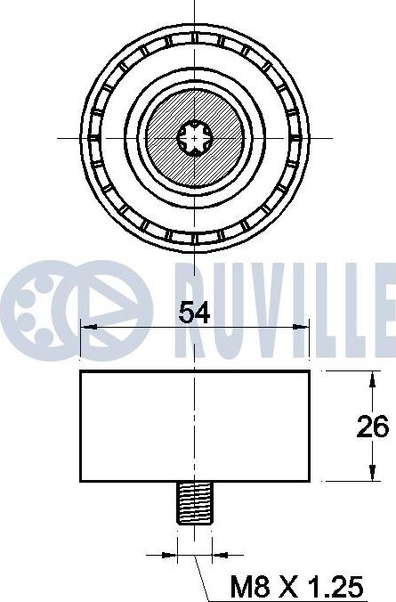 Ruville 542639 - Galoppino/Guidacinghia, Cinghia Poly-V www.autoricambit.com