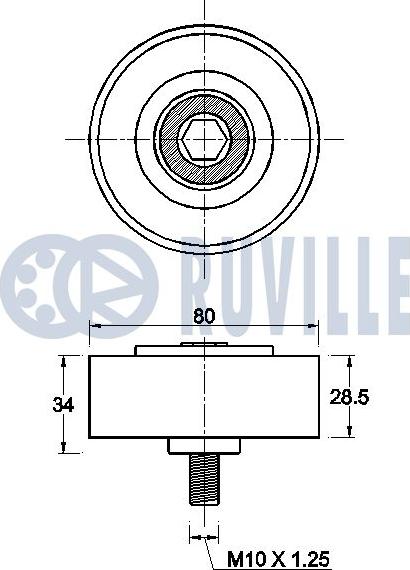 Ruville 542636 - Galoppino/Guidacinghia, Cinghia Poly-V www.autoricambit.com