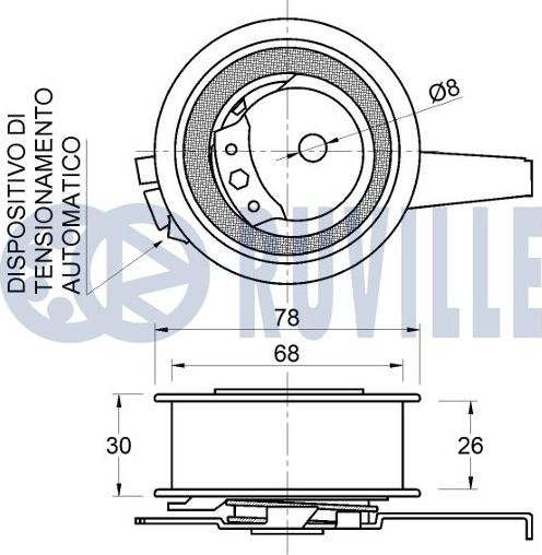 Ruville 542679 - Rullo tenditore, Cinghia dentata www.autoricambit.com