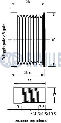 Ruville 542091 - Puleggia cinghia, Alternatore www.autoricambit.com