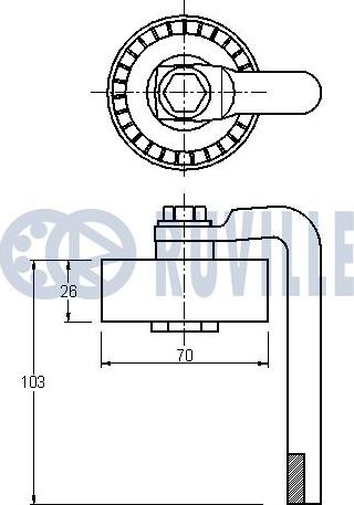 Ruville 542040 - Tendicinghia, Cinghia Poly-V www.autoricambit.com