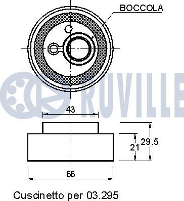 Ruville 542042 - Rullo tenditore, Cinghia dentata www.autoricambit.com