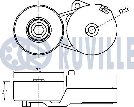 Ruville 542055 - Tendicinghia, Cinghia Poly-V www.autoricambit.com