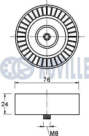 Ruville 542058 - Galoppino/Guidacinghia, Cinghia Poly-V www.autoricambit.com