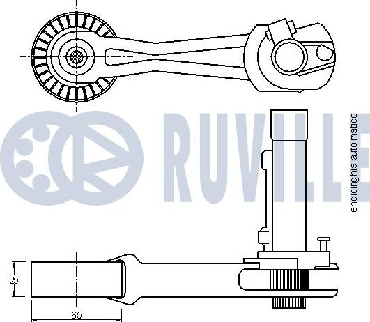 Ruville 542016 - Tendicinghia, Cinghia Poly-V www.autoricambit.com