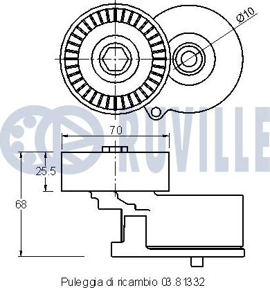 Ruville 542031 - Tendicinghia, Cinghia Poly-V www.autoricambit.com