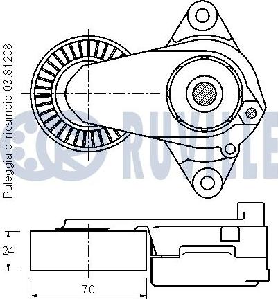 Ruville 542199 - Tendicinghia, Cinghia Poly-V www.autoricambit.com