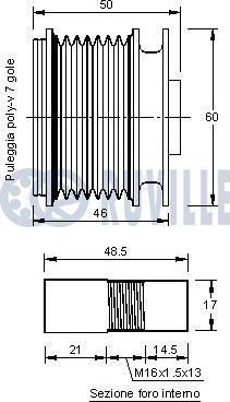 Ruville 542148 - Puleggia cinghia, Alternatore www.autoricambit.com