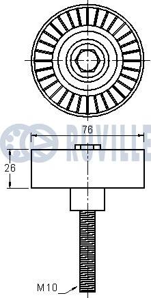 Ruville 542165 - Galoppino/Guidacinghia, Cinghia Poly-V www.autoricambit.com