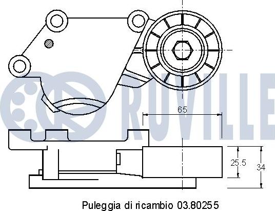 Ruville 542109 - Galoppino/Guidacinghia, Cinghia Poly-V www.autoricambit.com