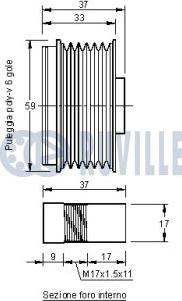 Ruville 542101 - Puleggia cinghia, Alternatore www.autoricambit.com