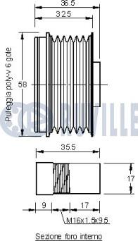 Ruville 542102 - Puleggia cinghia, Alternatore www.autoricambit.com