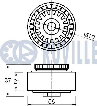 Ruville 542107 - Galoppino/Guidacinghia, Cinghia Poly-V www.autoricambit.com