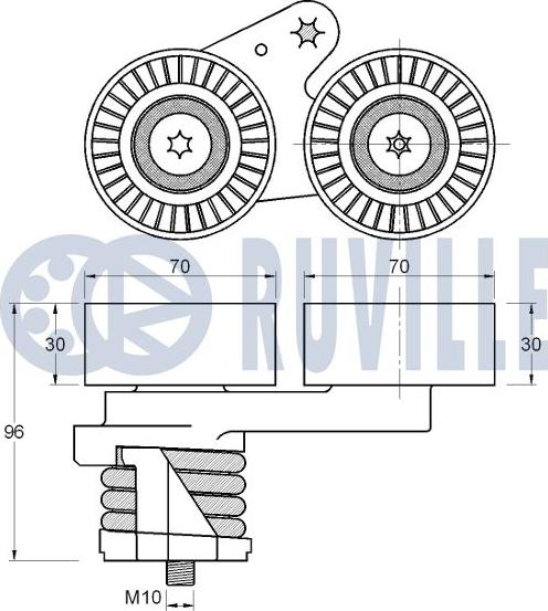 Ruville 542116 - Tendicinghia, Cinghia Poly-V www.autoricambit.com