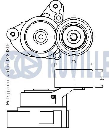 Ruville 542129 - Tendicinghia, Cinghia Poly-V www.autoricambit.com