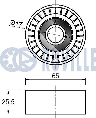 Ruville 542305 - Galoppino/Guidacinghia, Cinghia Poly-V www.autoricambit.com