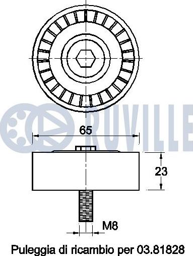 Ruville 542302 - Galoppino/Guidacinghia, Cinghia Poly-V www.autoricambit.com