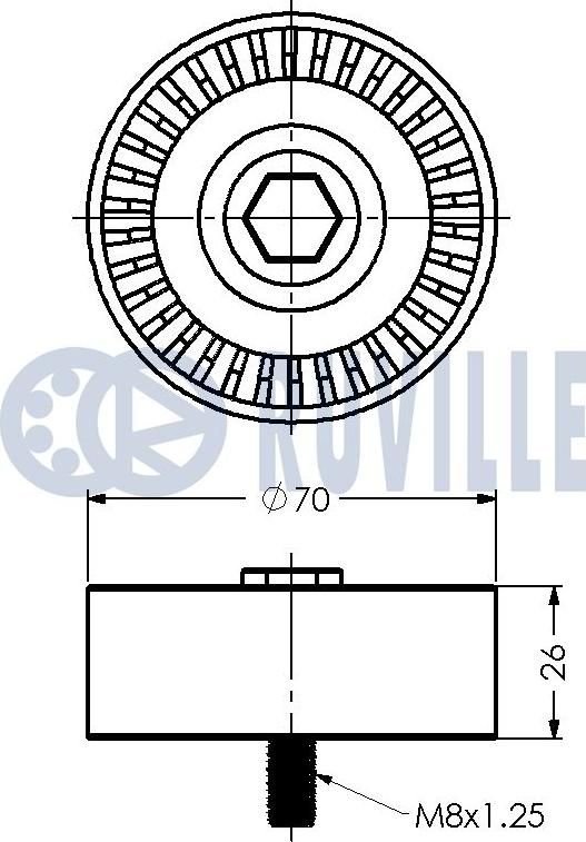 Ruville 542299 - Galoppino/Guidacinghia, Cinghia Poly-V www.autoricambit.com