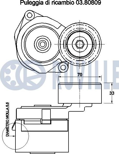 Ruville 542240 - Tendicinghia, Cinghia Poly-V www.autoricambit.com