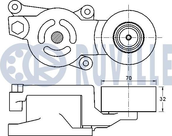 Ruville 542248 - Tendicinghia, Cinghia Poly-V www.autoricambit.com