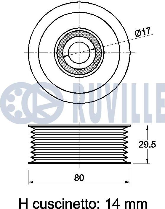 Ruville 542242 - Galoppino/Guidacinghia, Cinghia Poly-V www.autoricambit.com