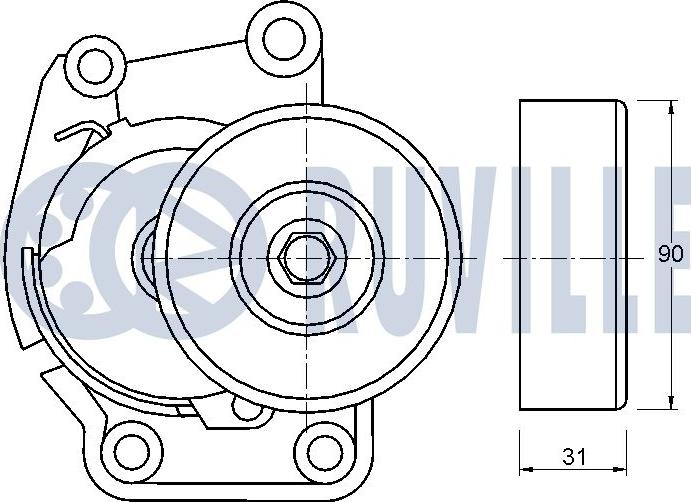 Ruville 542252 - Tendicinghia, Cinghia Poly-V www.autoricambit.com