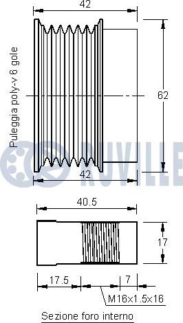 Ruville 542269 - Puleggia cinghia, Alternatore www.autoricambit.com