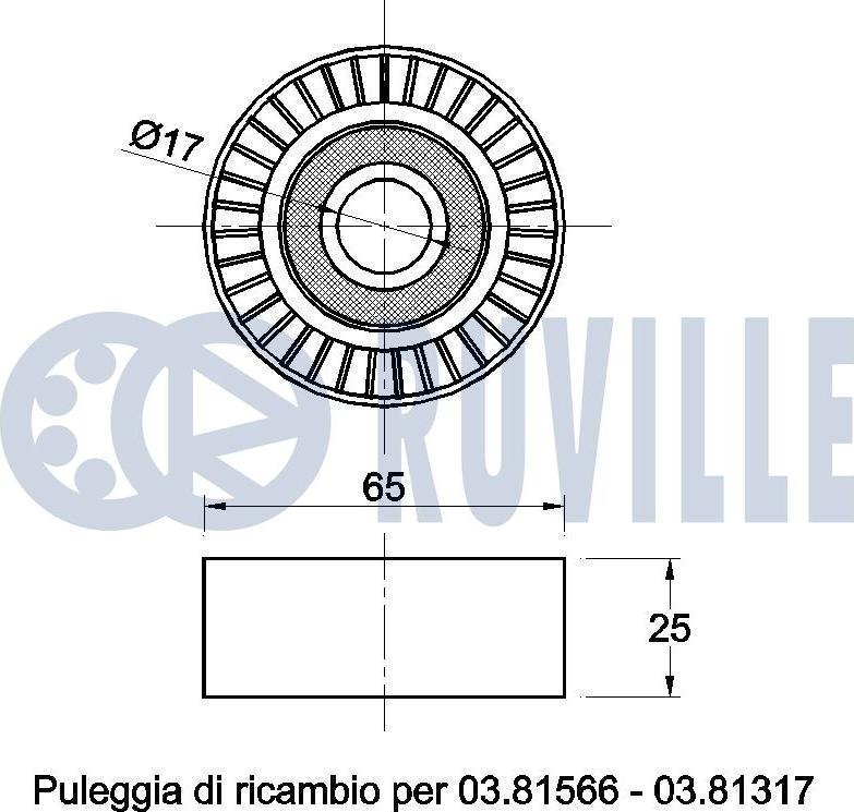 Ruville 542268 - Galoppino/Guidacinghia, Cinghia Poly-V www.autoricambit.com