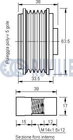 Ruville 542232 - Puleggia cinghia, Alternatore www.autoricambit.com