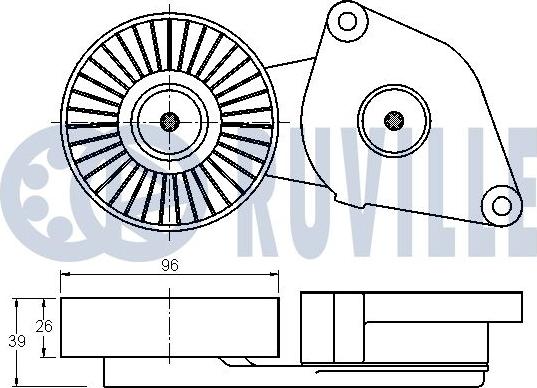 Ruville 542223 - Tendicinghia, Cinghia Poly-V www.autoricambit.com