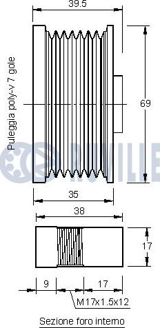 Ruville 542227 - Puleggia cinghia, Alternatore www.autoricambit.com