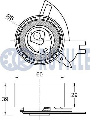 Ruville 542790 - Rullo tenditore, Cinghia dentata www.autoricambit.com